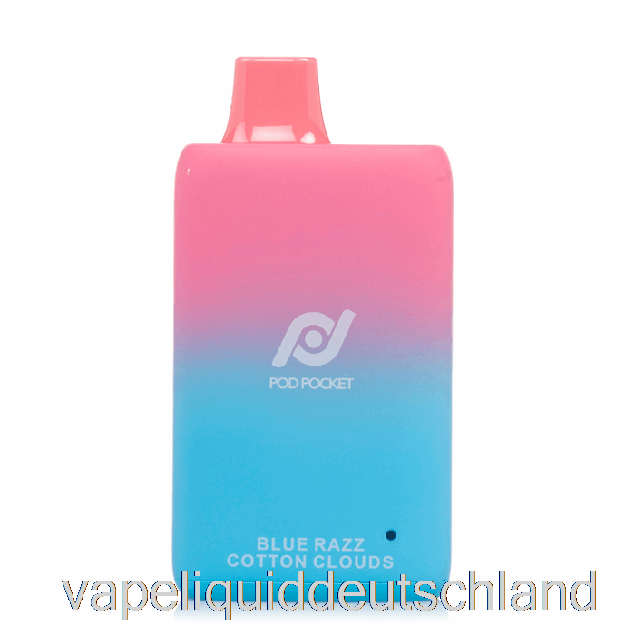 Pod Pocket 7500 0 % Nikotinfreie Einweg-Vape-Flüssigkeit Von Blue Razz Cotton Clouds